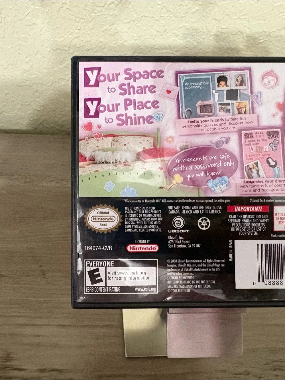 Nintendo DS My Secret World by Imagine Complete CIB Tested Ubisoft